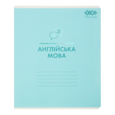 Зошит учнівський загальний PASTEL, 48 арк., клітинка, англійська, вибір. УФ лак+тис. фольгою, KIDS LINE