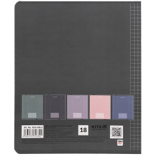 Тетрадь 18 л., кл., софт тач + УФ лак, Kite One color