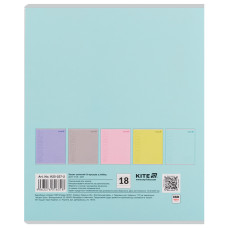 Тетрадь 18 л., лин., софт-тач + УФ лак, Kite One color