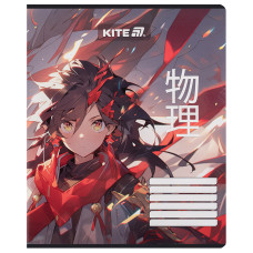 Тетрадь 18 л., лин., софт-тач + УФ лак, Kite Anime