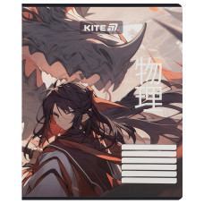 Тетрадь 18 л., лин., софт-тач + УФ лак, Kite Anime