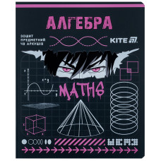 Предметний зошит 48 аркушів, клітинка, софт тач+УФ, Cyber, ал