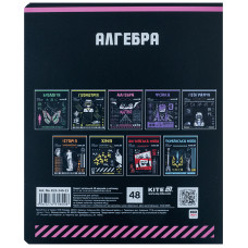 Предметний зошит 48 аркушів, клітинка, софт тач+УФ, Cyber, ал