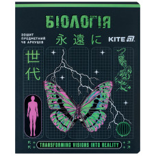 Предметний зошит 48 аркушів, клітинка, софт тач+УФ, Cyber, бі