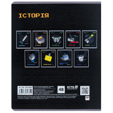 Предметний зошит 48 аркушів, клітинка, гібридний лак+УФ, Techno