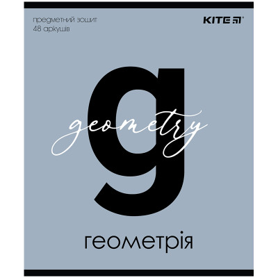 Тетрадь предметн. 48 л.,кл., софт тач УФ л, Letters, геометрия K24-240-3