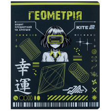 Предметная тетрадь 48 листов, клетка, софт тач+УФ, Cyber, ге