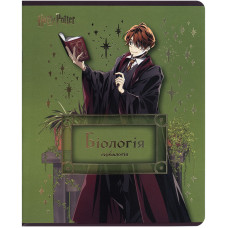 Предметний зошит 48 аркушів, клітинка, фольга+УФ, HP, біологія