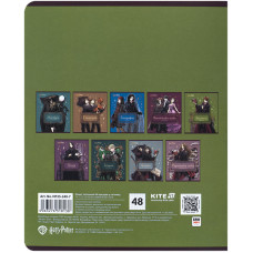 Предметний зошит 48 аркушів, клітинка, фольга+УФ, HP, біологія