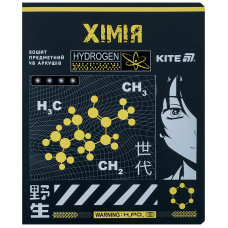 Предметний зошит 48 аркушів, клітинка, софт тач + УФ, Cyber, хі