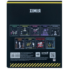 Предметний зошит 48 аркушів, клітинка, софт тач + УФ, Cyber, хі