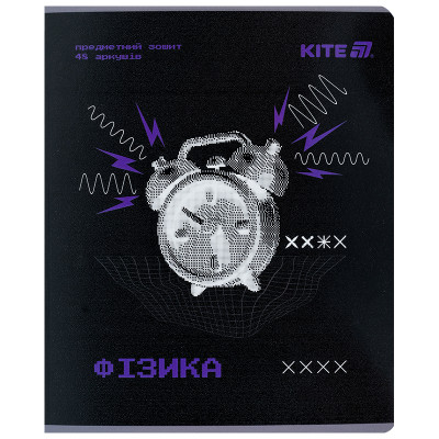 Предметний зошит 48 аркушів, клітинка, гібридний лак+УФ, Techno