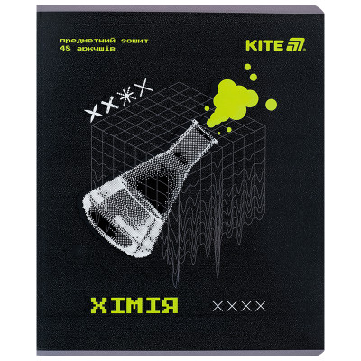 Предметний зошит 48 аркушів, клітинка, гібридний лак+УФ, Techno