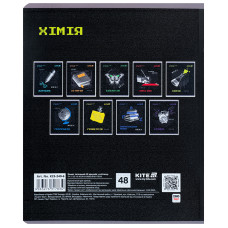 Предметний зошит 48 аркушів, клітинка, гібридний лак+УФ, Techno