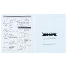 Предметний зошит 48 аркушів, клітинка, гібридний лак+УФ, Techno