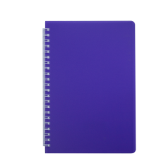 Тетрадь для записей BRIGHT, L2U, В5, 60 л., клетка, фиолетовая, пласт.обложка