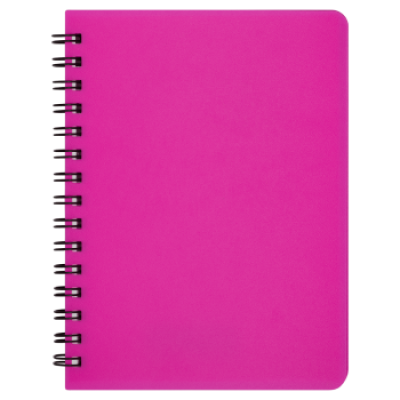 Тетрадь для записей BRIGHT, А6, 60 л., клетка, пластиковая обложка, розовая - BM.24654155-10 Buromax