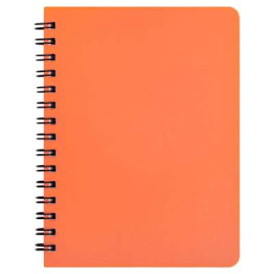 Тетрадь для записей BRIGHT, А6, 60 л., клетка, пластиковая обложка, оранжевая - BM.24654155-11 Buromax