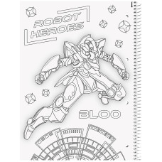 Колледж-блок А4 Premium, линия, 80 листов, Robot Heroes