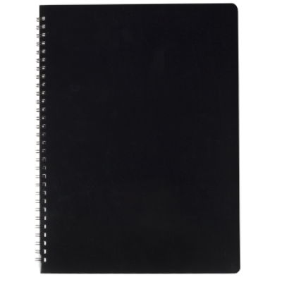 Тетрадь для записей GLOSS А4, 80 л.,клетка, пластиковая обложка, чёрная - BM.24452151-01 Buromax