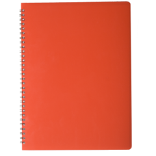 Тетрадь для записей GLOSS А4, 80 л.,клетка, пластиковая обложка, красная