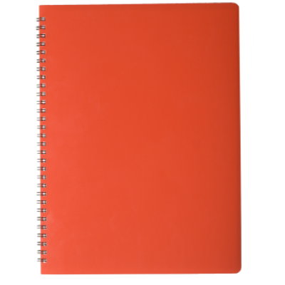 Тетрадь для записей GLOSS А4, 80 л.,клетка, пластиковая обложка, красная - BM.24452151-05 Buromax