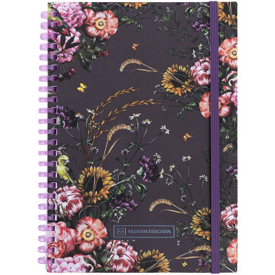 Блокнот на спіралі карт. обл., А5, 80 л., кл.,OS, Purple field