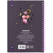 Блокнот на спіралі карт. обл., А5, 80 л., кл.,OS, Purple field