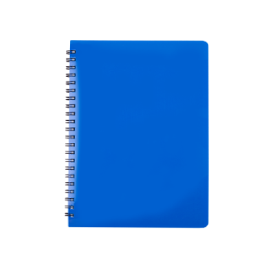 Зошит для нотаток GLOSS, А6, 80 арк., клітинка, пласт. обкладинка, синій - BM.24652151-02 Buromax