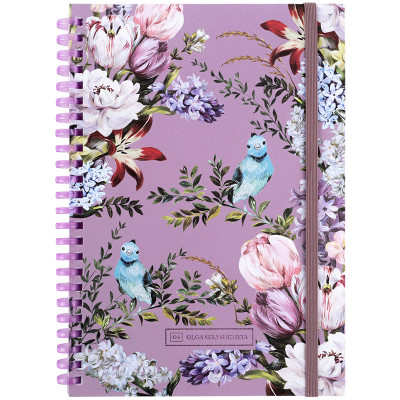 Блокнот на спіралі карт. обл., А5, 80 арк., кл.,OS, Blue birds