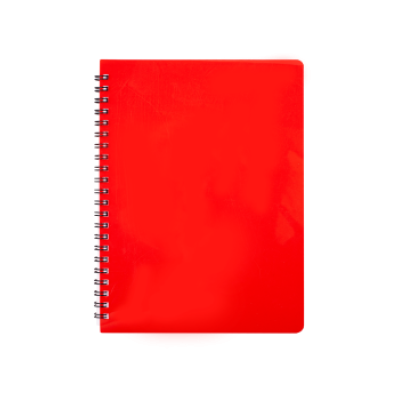 Зошит для нотаток GLOSS, А6, 80 арк., клітинка, пласт. обкладинка, червоний - BM.24652151-05 Buromax