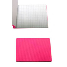 Блокнот А7 24 л # в клетку ВА7524-П01 пластиковая обложка, розовый