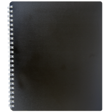 Зошит для записів CLASSIC, B5, 80 л., клітинка, пластикова обкладинка, чорна