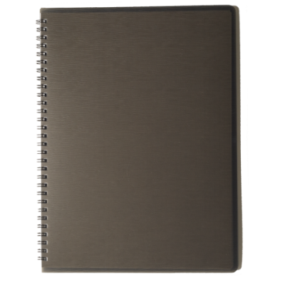 Тетрадь для записей RAIN А4, 80 л.,клетка, пластиковая обложка, черная
