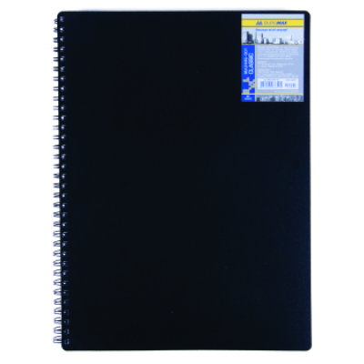 Тетрадь для записей CLASSIC, А6, 80 л., клетка, пластиковая обложка, черная - BM.2589-001 Buromax