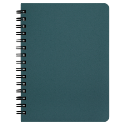 Тетрадь для записей OFFICE, А6, 96 л., клетка, пластиковая обложка, зеленая - BM.24651150-04 Buromax