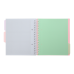 Зошит на пружині PASTEL, В5 (170x205), 120 арк., клітинка, 3 розділювача, пластикове покриття, рожевий