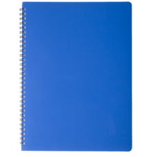 Тетрадь для записей GLOSS А4, 80 л.,клетка, пластиковая обложка, синяя