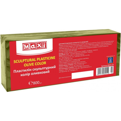 Пластилін скульптурний, 800 г, оливковий - MX60251-02 Maxi