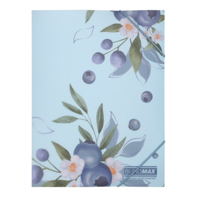 Папка А5 на гумках, BLUEBERRY ARABESKI, напівпрозора, морська хвиля