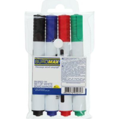 Комплект з 4 маркерів для магнітних дошок - BM.8800-94 Buromax