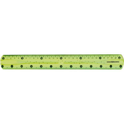 Лінійка 30 см PVC, гнучка, кольорова прозора, 