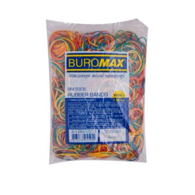 Резинки для денег, 1000 г, ассорти - BM.5505 Buromax