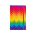 Деловая записная книжка Rainbow, А5, твердая обложка текстиль, резинка, блок клетка O27190-02