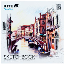 Скетчбук для робіт олівцями, 21*21см, 30 арк., Kite Creative