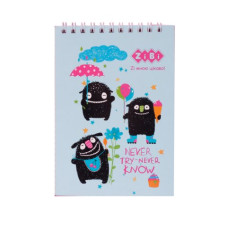 Блокнот на пружині зверху TOP GIRL, А6, 40 арк., карт.обкл., KIDS Line