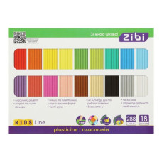 Пластилін 18 кольорів, 288г, KIDS Line