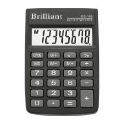 Калькулятор карманный Brilliant BS-100,  8 разрядов BS-100