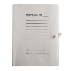 Папка на завязках, JOBMAX, А4, картон 0,3 мм, клееный клапан