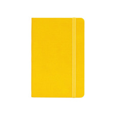 Ділова записна книжка SQUARE, А5, тверда обкладинка, гумка, білий блок, клітинка, жовтий